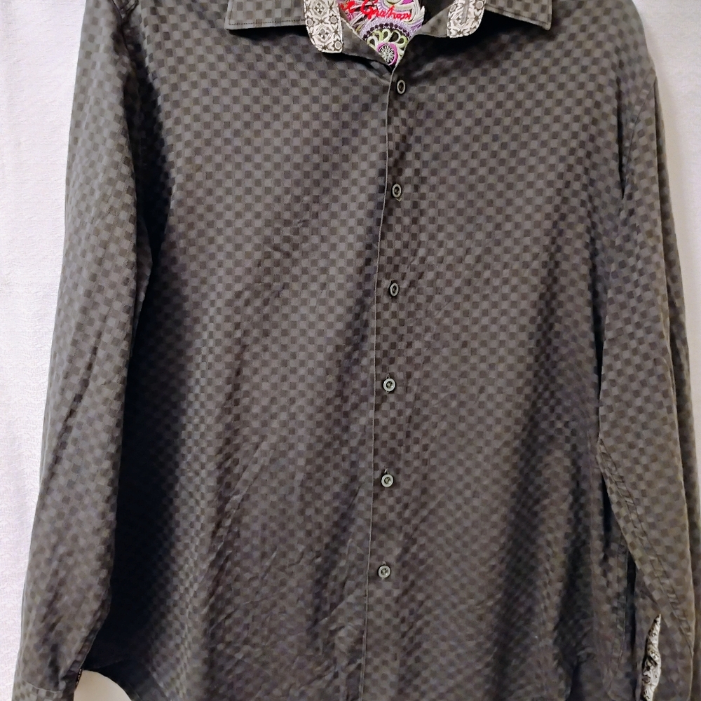 Robert Graham Black Square Contrast Cuff